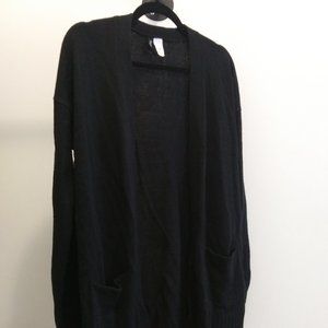 comfy black knit cardigan